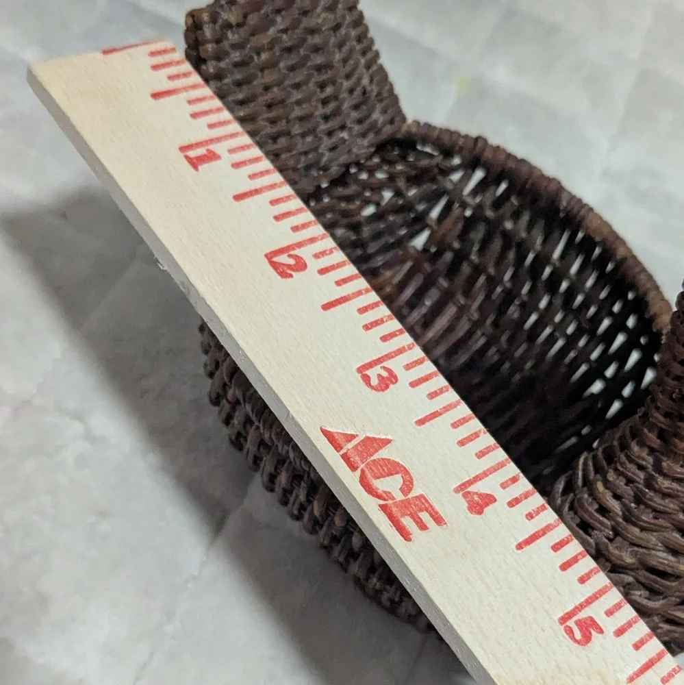 🦆🦆🦆cabincore Vintage Handmade Wicker Rattan Woven Wood Ducks